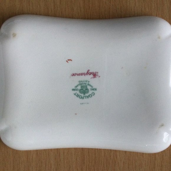 VTG Coalport mini Plate Bone China England Gold Trim Fragrance Floral Bouquet 4" - Picture 5 of 8